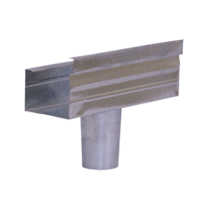 Gutter Stop End Square Round Outlet Galvanised