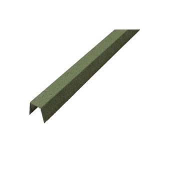 Steel Tile Square Ridge Cap Green