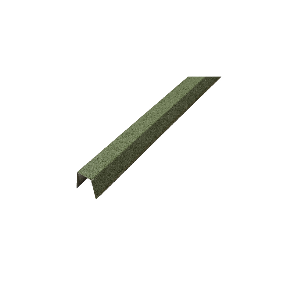 Steel Tile Square Ridge Cap Green Steel Tile Square Ridge Cap Green