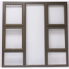 Window Frame Aluminiumin P4tt1515 Bronze Clear