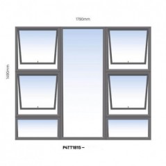 Window Frame Aluminiumin P4tt1815 Bronze