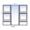 Window Frame Aluminiumin P4tt1815 Bronze