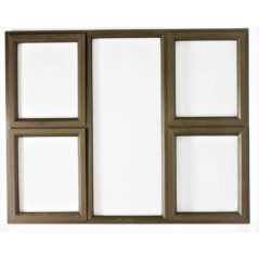 Window Frame Aluminiumin P4tt1812 Bronze Clear