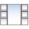 Window Frame Aluminiumin P4tt2418 Bronze Clear