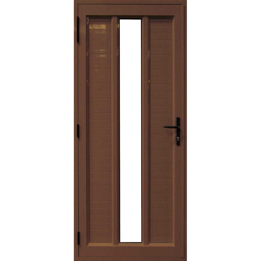 Door Aluminium Pivot 1200 X 2090 Halfglass Bronze MISTER WINDOWS 
