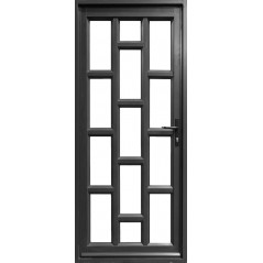 Door Aluminium Hinge Brick Glass Full Char