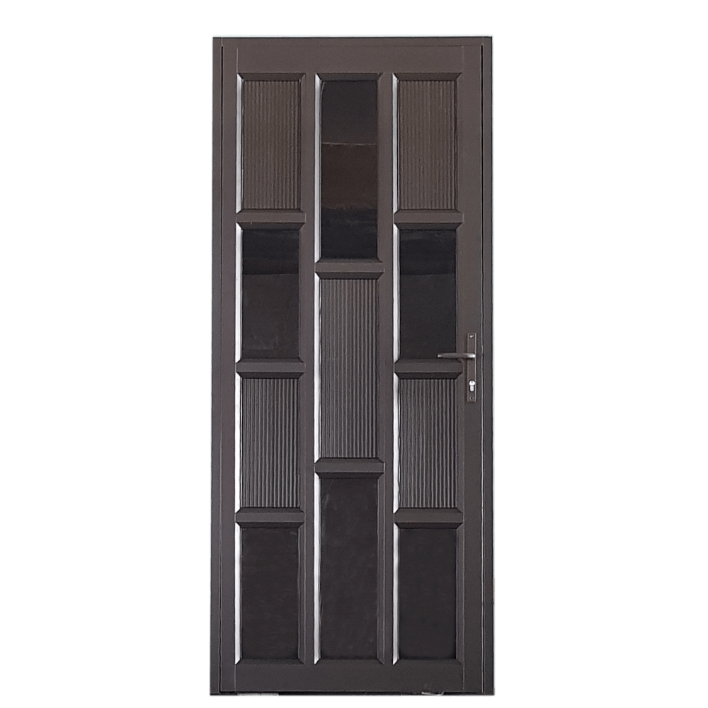 Door Aluminium Hinged 890 X 2090 Stagged Brz Door Aluminium Hinged 890 X 2090 Stagged Brz