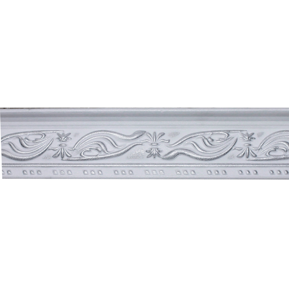 Polystyrene Cornice T-series 2m White/silver Wave, AFRICANO - Cashbuild Polystyrene Cornice T-series 2m White/silver Wave, AFRICANO - Cashbuild