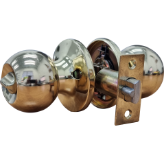 Cylindrical Lockset Brass Plated
