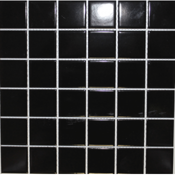 Mosaic Tile Shiny Black 48x48mm