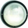 Round Plain Pvc Bulkhead - Black Ip54 Es