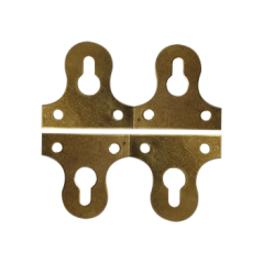 38mm Slotted Glass Plate With Screws Brass Plated