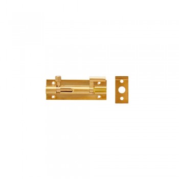 100mm Brass Necked Barrel Bolt With Screws