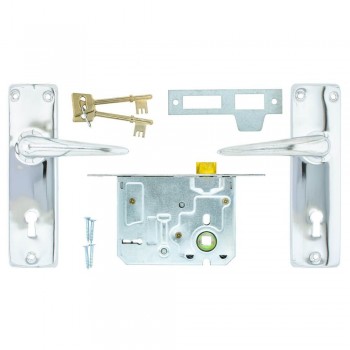 Lock 4 Lever Handle Chrome Plated Quantity:1