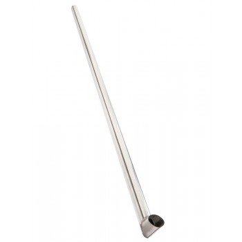 Downpipe Round And Shoe Solid Galvanised 2700x75rndx04mm