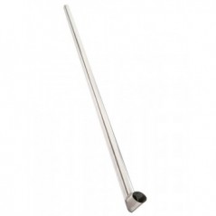 Downpipe Round And Shoe Solid Galvanised 2700x75rndx04mm