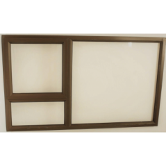 Window Frame Aluminium Pt129 Bronze Clear Left Hand