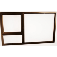Window Frame Aluminium Pt159 Bronze Clear Left Hand