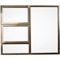 Window Frame Aluminium Ptt1815 Bronze Clear Left Hand