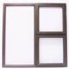 Window Frame Aluminiumin Ptt1812 Bronze Clear Left Hand