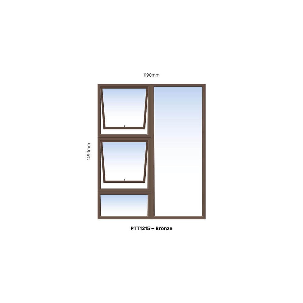 Window Frame Aluminiumin Ptt1215 Bronze Clear Right Hand Window Frame Aluminiumin Ptt1215 Bronze Clear Right Hand