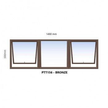 Window Frame Aluminiumin Ptt156 Bronze Right Hand