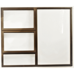 Window Frame Aluminiumin Ptt 1215 Bronze Clear Left Hand