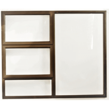 Window Frame Aluminiumin Ptt 1215 Bronze Clear Left Hand