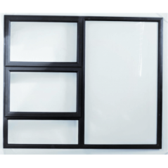 Window Frame Aluminiumin Ptt1515 Charcoal Clear Left Hand