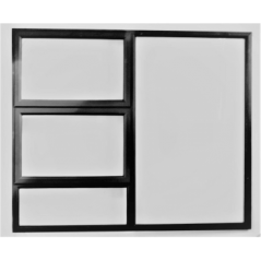 Window Frame Aluminiumin Ptt1815 Charcoal Clear Left Hand