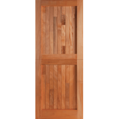 Wooden Door Mixed Timber Frame & Ledge Open Back Stable