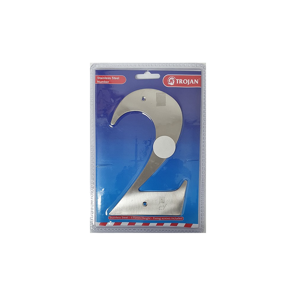 175mm Stainless Steel Numbers 2, TROJAN - Cashbuild 175mm Stainless Steel Numbers 2, TROJAN - Cashbuild