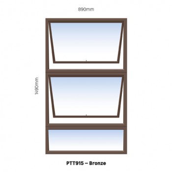 Window Frame Aluminium Ptt915 Bronze Left Hand, VALUWIN - Cashbuild