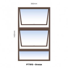 Window Frame Aluminium Ptt915 Bronze Left Hand, VALUWIN - Cashbuild