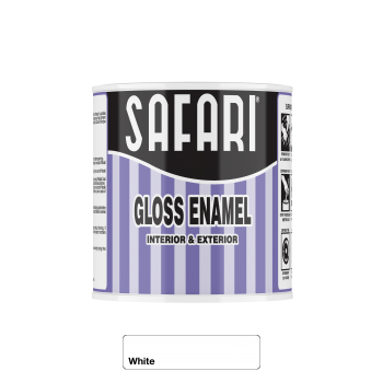 Safari gloss Enamel 500ml White, SAFARI - Cashbuild