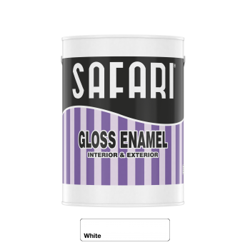 Safari gloss Enamel 5L White, SAFARI - Cashbuild