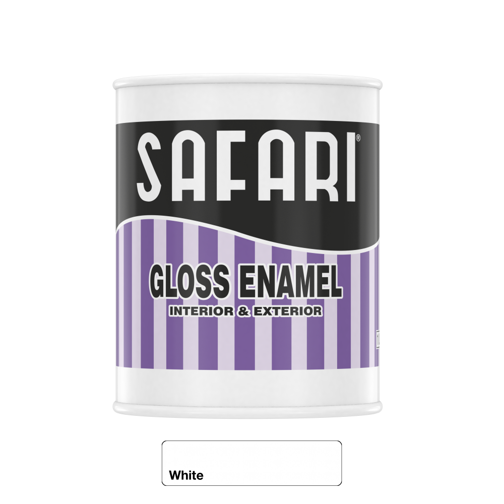 Safari gloss Enamel 1L White, SAFARI - Cashbuild Safari gloss Enamel 1L White, SAFARI - Cashbuild