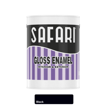 Safari gloss Enamel 5L Black, SAFARI - Cashbuild