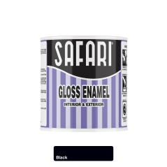 Safari gloss Enamel 500ml Black, SAFARI - Cashbuild