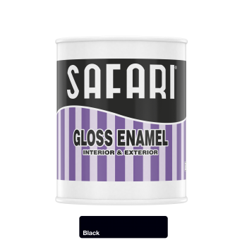 Safari gloss Enamel 1L Black, SAFARI - Cashbuild