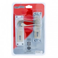 Lock Set - Wild-star 2-lever - Satin Nickle / Chrome Plated 6"