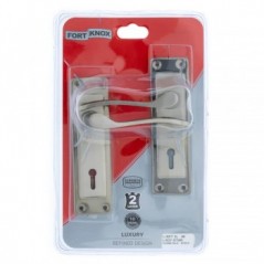 Lock Set - Lady 2-lever - Satin Nickle / Black Nickle 6"