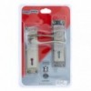 Lock Set - Lady 2-lever - Satin Nickle / Black Nickle 6"