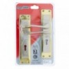Lock Set - Fire-star 3-lever - Satin Nickle / Bronze Plated 8"