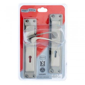 Lock Set - Aristata 3-lever - Satin Nickle / Black Nickle 8"