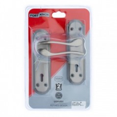 Lock Set - Ballerina 2-lever - Satin Nickle / Black Nickle 6"