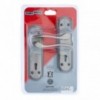 Lock Set - Ballerina 2-lever - Satin Nickle / Black Nickle 6"