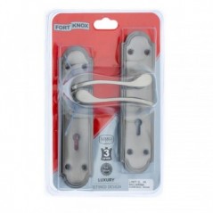 Lock Set - Ballerina 3-lever - Satin Nickle & Black Nickle 8"
