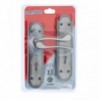 Lock Set - Ballerina 3-lever - Satin Nickle & Black Nickle 8"