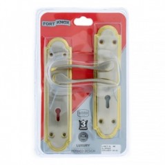 Lock Set - Slipper 3-lever - Satin Nickle & Bronze Plated 8"